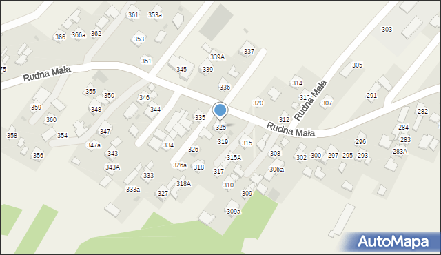 Rudna Mała, Rudna Mała, 325, mapa Rudna Mała