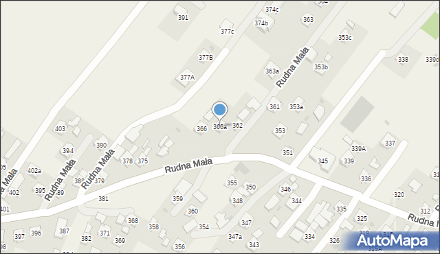Rudna Mała, Rudna Mała, 366a, mapa Rudna Mała