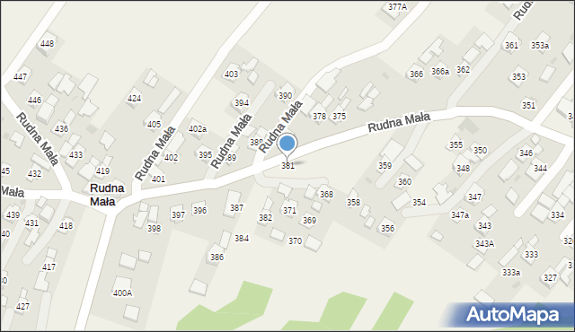 Rudna Mała, Rudna Mała, 381, mapa Rudna Mała