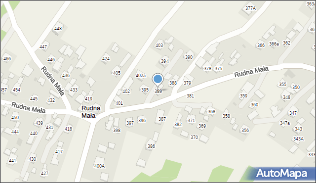 Rudna Mała, Rudna Mała, 389, mapa Rudna Mała