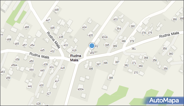 Rudna Mała, Rudna Mała, 401, mapa Rudna Mała