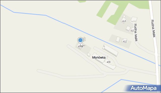 Rudna Mała, Rudna Mała, 409a, mapa Rudna Mała
