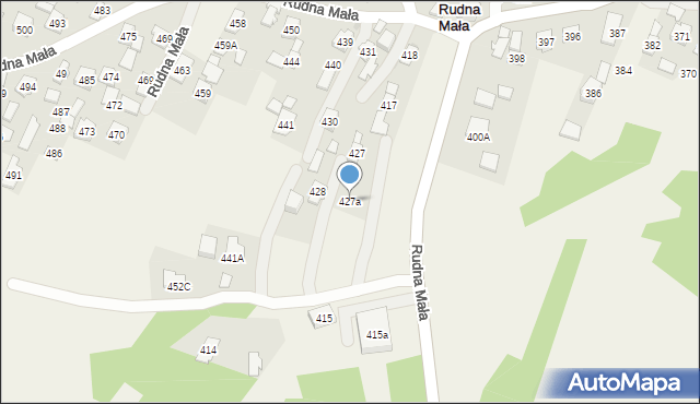 Rudna Mała, Rudna Mała, 427a, mapa Rudna Mała