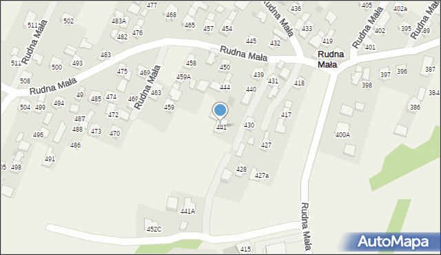 Rudna Mała, Rudna Mała, 441, mapa Rudna Mała
