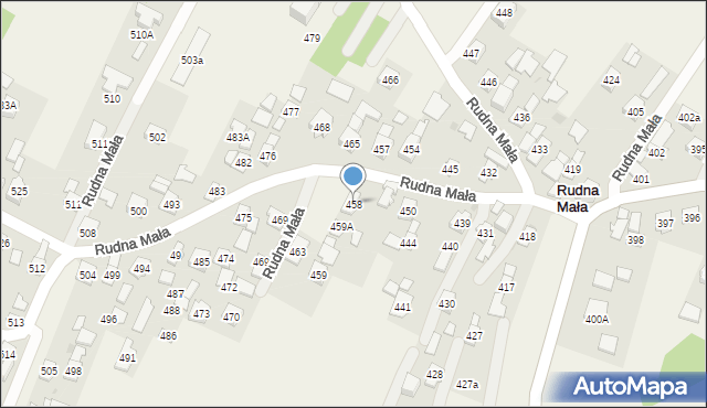 Rudna Mała, Rudna Mała, 458, mapa Rudna Mała