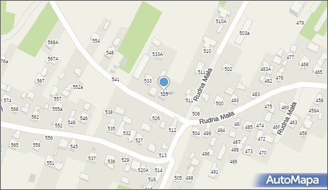 Rudna Mała, Rudna Mała, 525, mapa Rudna Mała