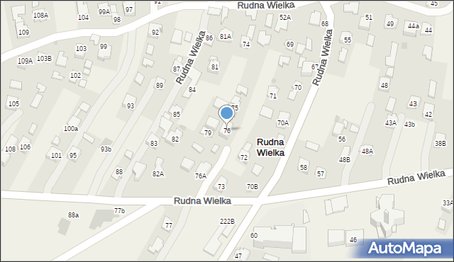 Rudna Wielka, Rudna Wielka, 76, mapa Rudna Wielka