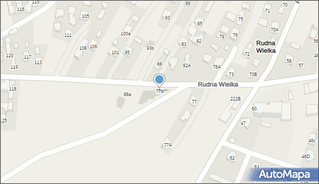 Rudna Wielka, Rudna Wielka, 77b, mapa Rudna Wielka