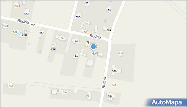 Rudnik, Rudnik, 78A, mapa Rudnik