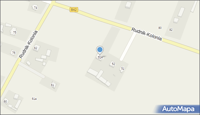 Rudnik-Kolonia, Rudnik-Kolonia, 51A, mapa Rudnik-Kolonia