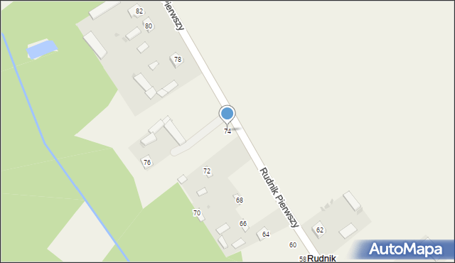 Rudnik Pierwszy, Rudnik Pierwszy, 74, mapa Rudnik Pierwszy