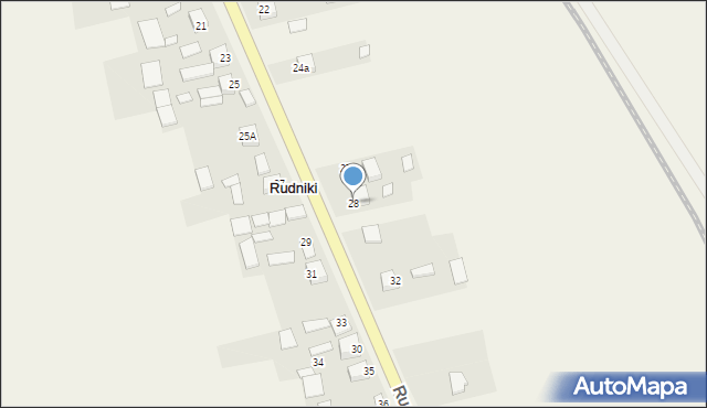 Rudniki, Rudniki, 28, mapa Rudniki