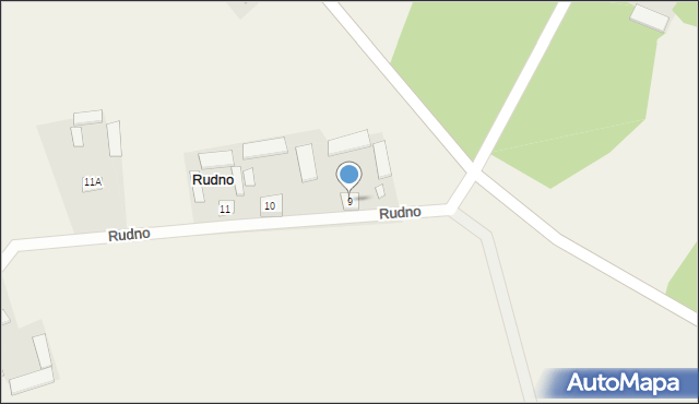 Rudno, Rudno, 9, mapa Rudno