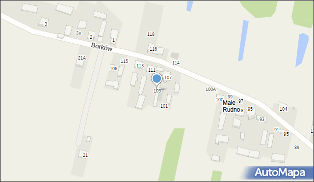 Rudno, Rudno, 103, mapa Rudno