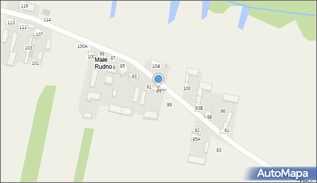 Rudno, Rudno, 95, mapa Rudno