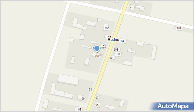 Rudno, Rudno Pierwsze, 101, mapa Rudno