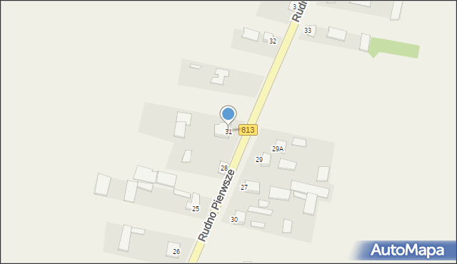 Rudno, Rudno Pierwsze, 31, mapa Rudno