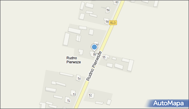 Rudno, Rudno Pierwsze, 56, mapa Rudno