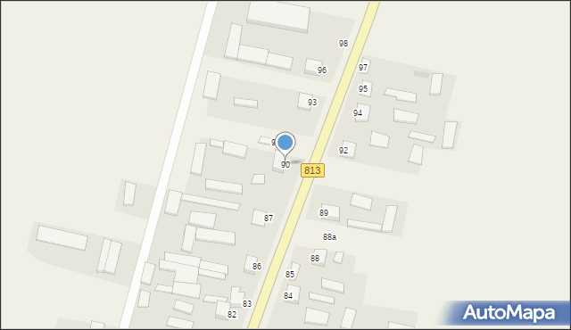 Rudno, Rudno Pierwsze, 90, mapa Rudno