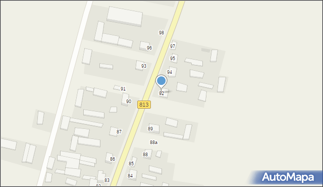 Rudno, Rudno Pierwsze, 92, mapa Rudno