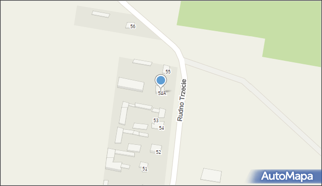 Rudno, Rudno Trzecie, 54A, mapa Rudno