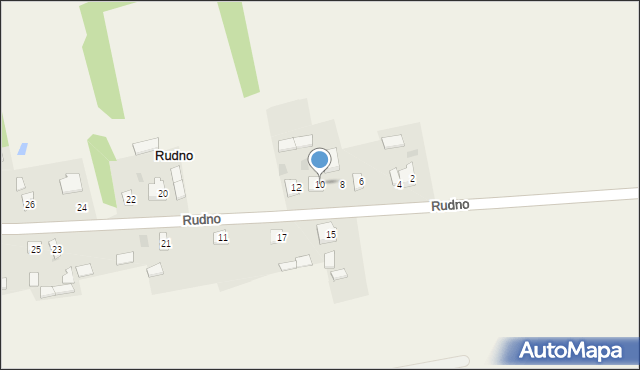 Rudno, Rudno, 10, mapa Rudno