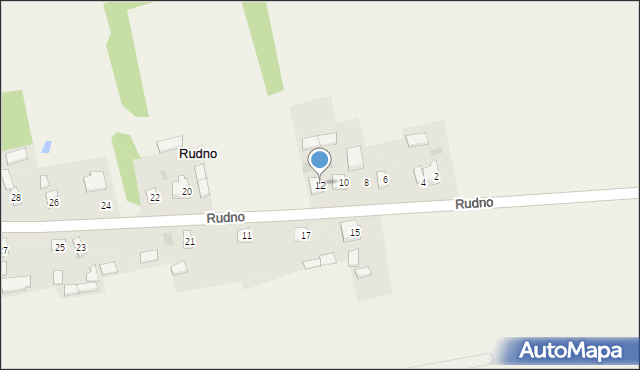 Rudno, Rudno, 12, mapa Rudno