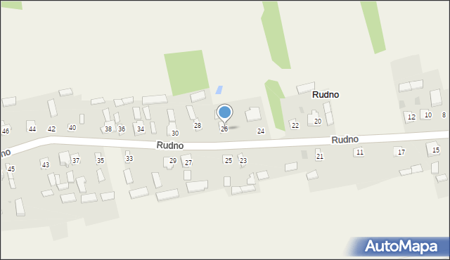 Rudno, Rudno, 26, mapa Rudno