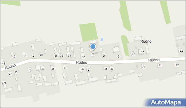 Rudno, Rudno, 28, mapa Rudno