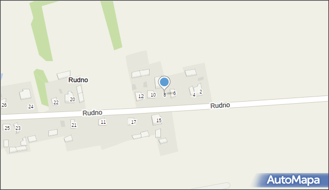 Rudno, Rudno, 8, mapa Rudno