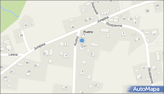 Rudno, Rudno, 157, mapa Rudno