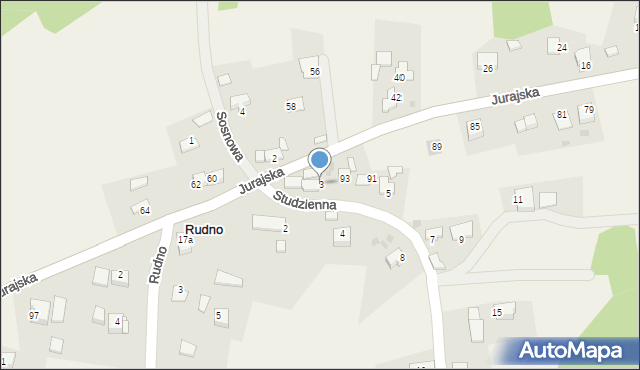 Rudno, Rudno, 159, mapa Rudno