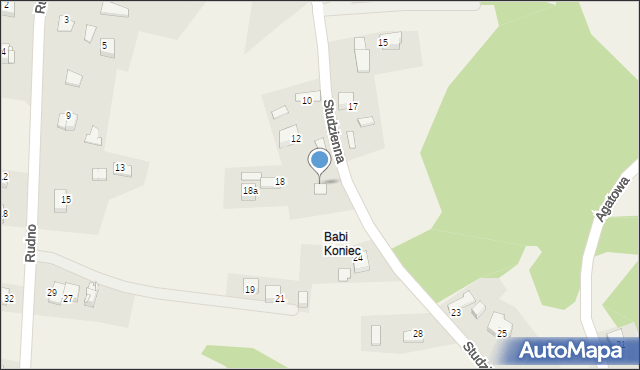 Rudno, Rudno, 16, mapa Rudno