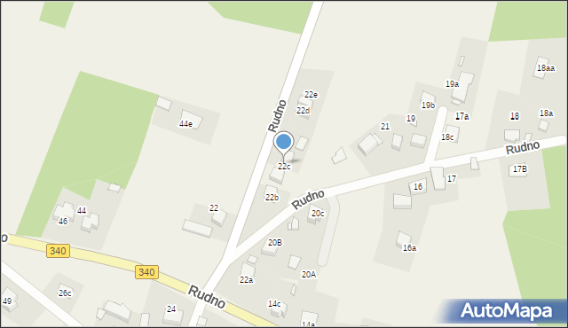 Rudno, Rudno, 22c, mapa Rudno