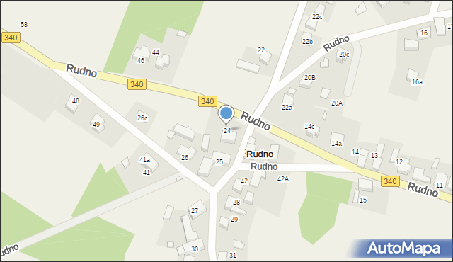 Rudno, Rudno, 24, mapa Rudno