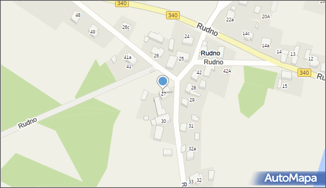 Rudno, Rudno, 27, mapa Rudno