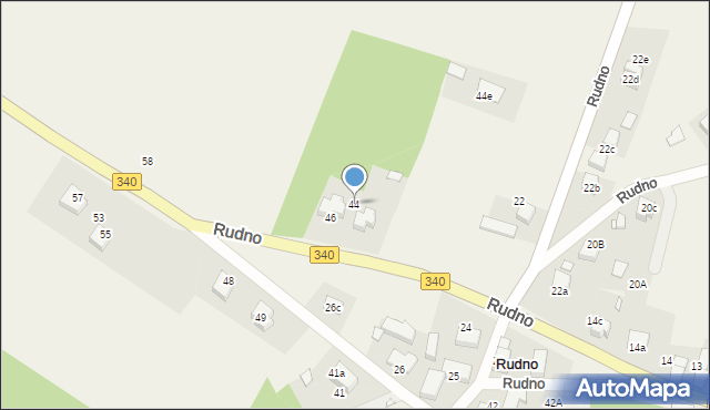 Rudno, Rudno, 44, mapa Rudno