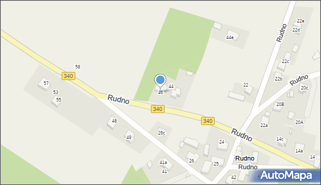 Rudno, Rudno, 46, mapa Rudno