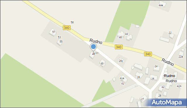 Rudno, Rudno, 48, mapa Rudno