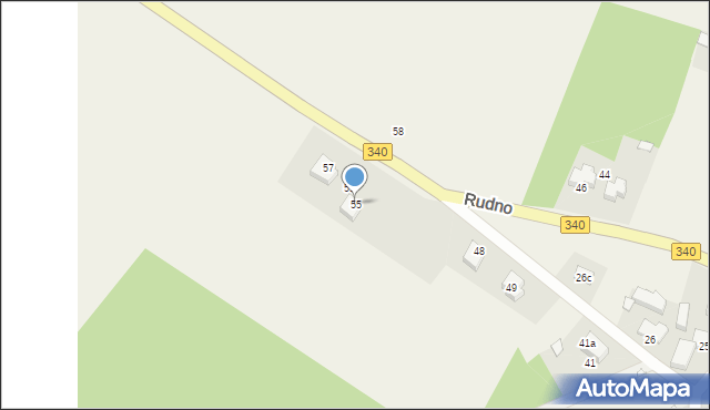 Rudno, Rudno, 55, mapa Rudno