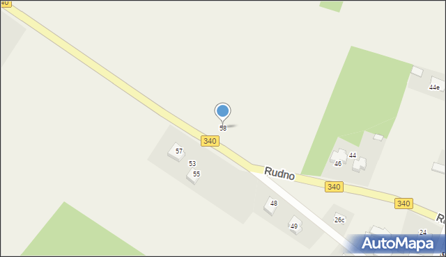 Rudno, Rudno, 58, mapa Rudno