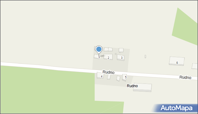 Rudno, Rudno, 1, mapa Rudno