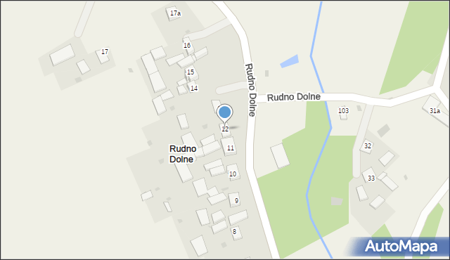 Rudno Dolne, Rudno Dolne, 12, mapa Rudno Dolne