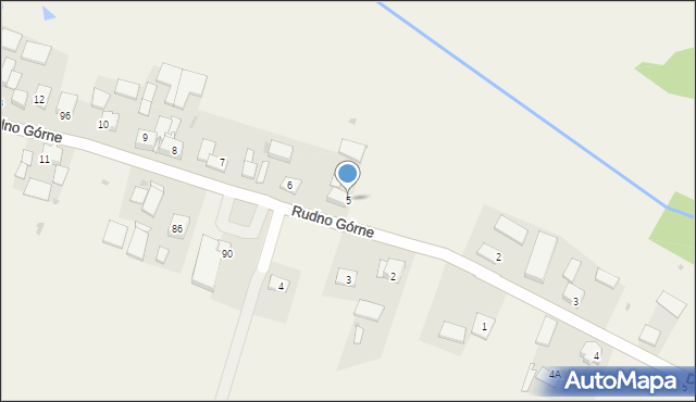 Rudno Górne, Rudno Górne, 5, mapa Rudno Górne