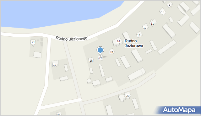 Rudno Jeziorowe, Rudno Jeziorowe, 17, mapa Rudno Jeziorowe