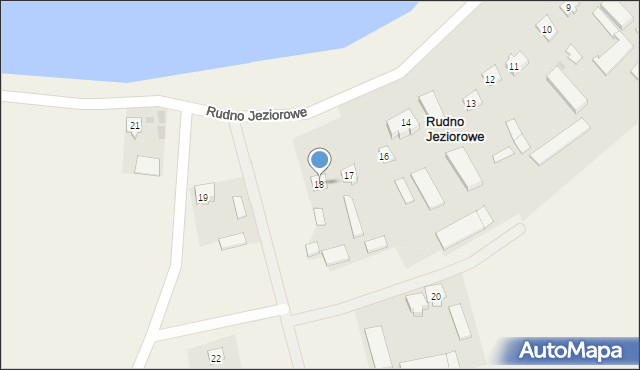 Rudno Jeziorowe, Rudno Jeziorowe, 18, mapa Rudno Jeziorowe