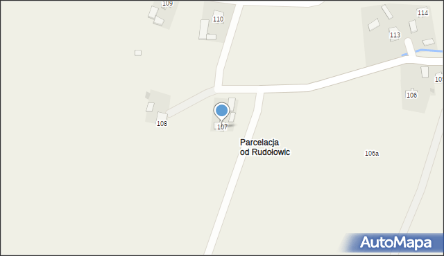 Rudołowice, Rudołowice, 107, mapa Rudołowice