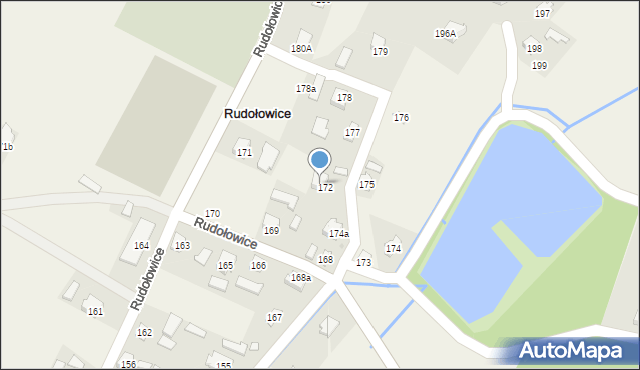 Rudołowice, Rudołowice, 172A, mapa Rudołowice