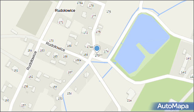 Rudołowice, Rudołowice, 173, mapa Rudołowice