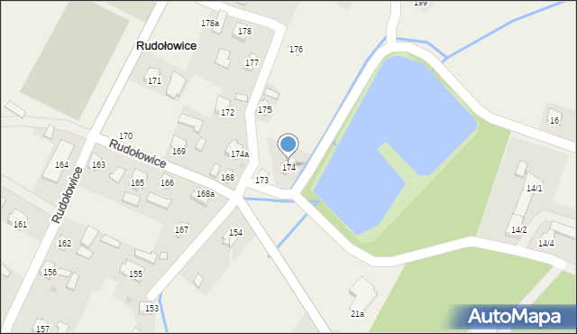 Rudołowice, Rudołowice, 174, mapa Rudołowice